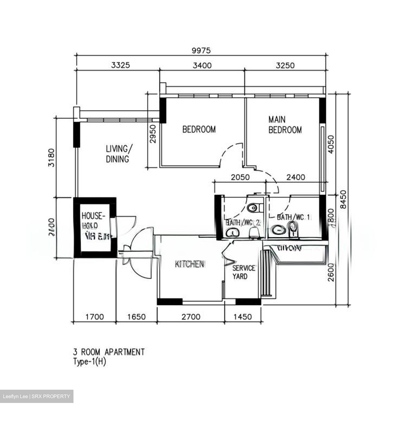 Blk 314A Waterway Cascadia (Punggol), HDB 3 Rooms #543157241